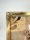 Vintage Brass Metal Filigree Gold Ornate Floral Picture Frame 11x13    Photo