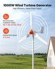Vevor 1000w 12v Wind Turbine Generator 3 Blades Wind   Solar Hybrid Controller