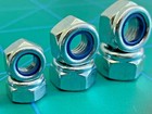 Hex Nylon Insert Lock Nuts Steel Zinc Plated  metric Sizes  Nylock Nyloc Locking