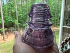 Deep Royal Purple Cd 154 Antique Whitall Tatum No 1 Telephone Insulator   read  