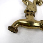 Vintage Brass Garden Hose Faucet Spigot With Squirrel Handle Animal Outdoor