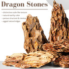 6 1-8 1 Inches Natural Dragon Stone  6 Pcs Large Aquarium Rocks For Aquascaping 