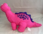 Vtg 1992 Fisher Price Bruce Brontosaurus Plush Hot Pink Puffalump Dinosaur