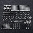 150pcs Body Piercing Jewelry Lot 14g 16g 20g Stainless Steel Nose Lip Tongue    