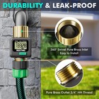 Restmo Water Flow Meter  Brass Inlet   Outlet   4 Measure Modes   Display Gallon