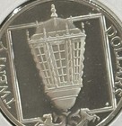 1985 British Virgin Islands  20 Silver Proof  5677oz Asw Ship s Stern Lantern