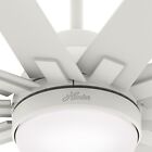 Hunter Fan 72 In Casual Matte White Outdoor Ceiling Fan With Light And 10 Blades