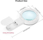 Magnifying Glass With Light  30x Handheld Large Magnifying Glass 12 Led Illumina