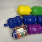 Lot Of 10 Vtg Fisher-price Connecting Snap Lock Beads Plastic Preschool Toy