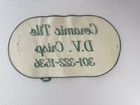 Vintage Ceramic Tile Embroidered Patch D v  Crisp 301-322-1536 1980s