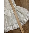 Vintage White Lace Satin Ruffle Flower Girl Dress Style 2811 Toddler Formal Bow