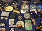 93 Lions Club Lapel Hat Vest Pins Patch Pin Back Buttons Vintage 70s