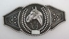 Huge Xxl 6  Long     Sterling Silver Western Horse Belt Buckle