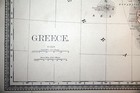 Greece - Rare Original 1883 Large Color Rand Mcnally Antique Folio Atlas Map