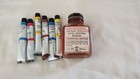 Vintage Wooden Travel Art Box W  6 Grumbacher Paints And Large Lot Brushes