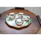 Rare Crown Staffordshire England Fine Bone China Mini Tea Set Ye Old Willow 8pc