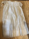 Vtg Antique Marshall Field Italian Hand Embroidered Sheer Christening Gown Dress