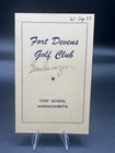 Gene Sarazen Autographed Scorecard From 1943 Ultra Rare 1 Off Fort Devens Mass