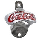 Tablecraft Coca-cola Cc341 Wall Mount Bottle Opener Galvanized Cast Metal Silver