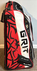 Grit 36    Rolling Hockey Tower Equipment Bag Black Red White Handle   Strap
