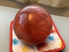 Red Crystal Ball Vintage 4 Inches With Small Stand