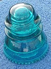 Vintage Hemingray -42 Aqua Blue Clear Glass Electrical Insulator Made In U s a 