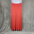 Torrid Maxi Skirt Womens Plus 0 Orange Jersey Stretch Slit Loose Flowing Long