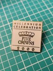 Vtg 2000 Five Crowns Millennium Celebration Gold Tone Lapel Pin