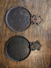 2 X Antique Ornate Cast Iron 6 75  Flue Stove Pipe Covers