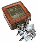 Rare New Brass Sextant Nautical Brass Sextant Working Marine Vintage leather Box