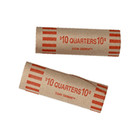 120 Rolls Preformed Coin Wrappers Paper Tubes For Quarters Holds  10 Each New