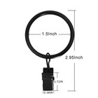 Llpjs 40 Pack Metal Curtain Rings With Clips  Curtain Clip Rings Hooks For