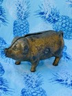 Vtg Decker   s Iowana Coin Bank Cast Iron Figural Pig    original    Salesman Sample
