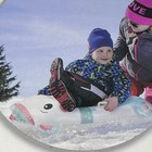 Snow Zone Polar Bear Inflatable Snow Sled 40 Inch Heavy Duty Kids Winter Sled