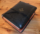 1800s Antique Masonic Holy Bible  Leather  Masons  Holman Self-explanatory Ed 