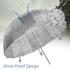 Glow Wind Proof Ez Lock Small Deep Fiberglass Umbrella  33  