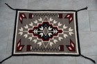 Navajo Rug Wall Hanging Klagetoh Weaving Wool Black Red Grey Ivory 31 5 x 24 