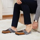 Mens Moccasin Slippers Indoor Outdoor House Slippers Warm Plush Fuzzy Memory    