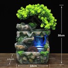 Waterfall Rockery Water Fountain Indoor Relaxation Tabletop Resin Ornament Led