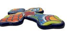 Talavera Cross Mexican Pottery Folk Art Wall Art Home Decor Multicolor 8 25   