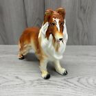 Vintage Collie Lassie Porcelain Figurine Japan Decor 10x7  Dog Figure Animals