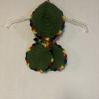 Vintage Native American Crocheted Doily Art Round Plastic Face