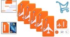 Silicone Luggage Tag 5 Pack Orange Name Id Travel Suitcase Accessories