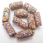 9 Pcs Matched Venetian Millefiori Tribal Glass Africa Trade Beads Antique Estate
