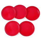 Pack Of 5 Red Mini Air Hockey Table Pucks 2-inch