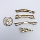 Vintage Swank Tie Clip With Pearl And 3 Collar Bar Stays