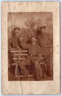 Wwi German Soldiers Bayonets Real Photo Postcard Rppc
