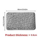 Embossed Fiber Carpet Anti Slip Pebble Floor Mat Bathroom Living Room