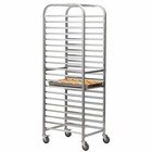 20-tier Bun Rack Pan Bakery Galvanized Iron Pan Rack With 4 Wheels For Catering