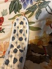 Vintage Handmade Cotton Pinafore Apron Blue White Print Full Kitchen Tie Back